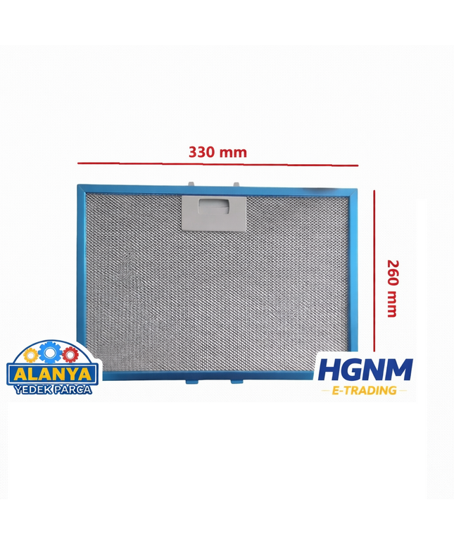 33x26 Elica FA0287 Davlumbaz Aspiratör Metal Yağ Filtresi Teli GFA JA CH GARDA 60 330x260 mm