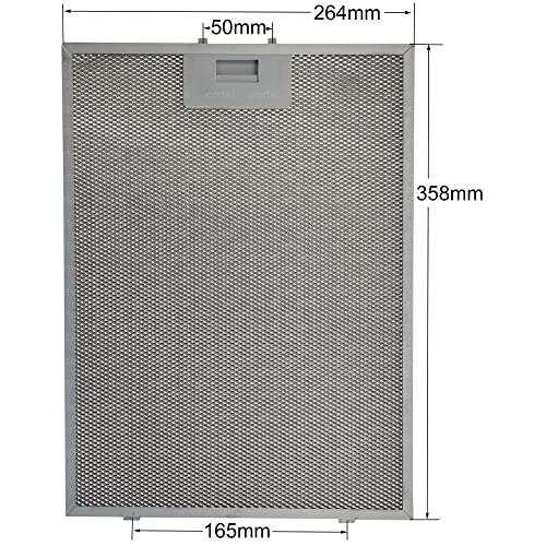 358 x 264 mm, Davlumbaz Aspiratör Filtresi Metal Yağ Filtresi 00703451, 703451 Bosch, Siemens