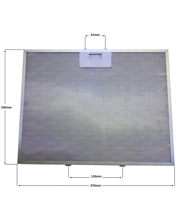 370x290 mm davlumbaz yağ filtresi