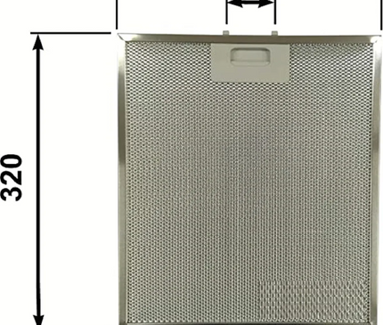 40472618 Teka Davlumbaz Metal Yağ Filtresi 320x282 mm – Uyumlu