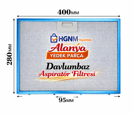 40×28 Davlumbaz Yağ Filtresi 400x280mm Aspiratör Davlumbaz Aralığı Yağ Filtresi Mutfak Aspiratör Havalandırma Alüminyum E16