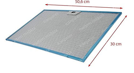 Filtro para 00744829 Filtro de campana extractora 506x300 mm Campana extractora Filtro de grasa Extractor de cocina Ventilación Aspirador de aluminio BSHG00744829 fácil de usar