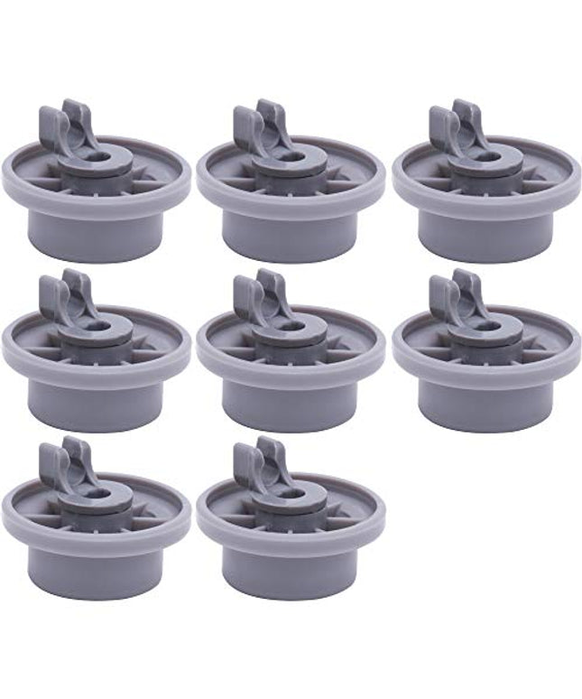 Ultra Durable 165314 Dishwasher Lower Rack Wheel Replacement Part by Blue Stars - Easy to Install - Exact Fit for Bosch & Kenmore Dishwashers - Replaces 420198 AP2802428 PS3439123 - PACK OF 8