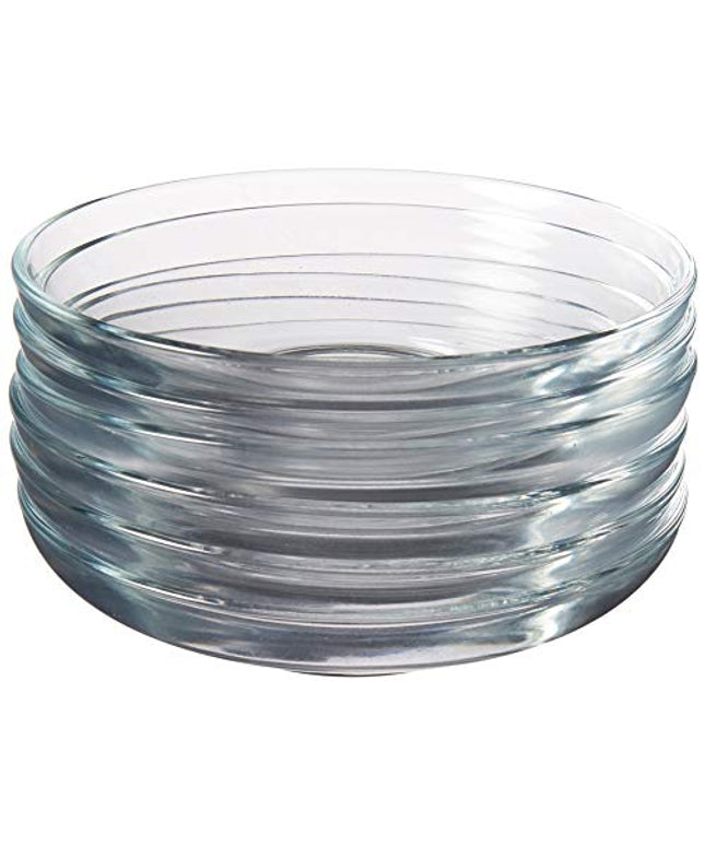 Pasabahce Turkish Glass Saucers Tea Plates, 6 Count