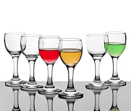 Набор из 6 рюмок Pasabahce Premimum Shot Glasses - миниатюрные стаканчики для ликера и кордиала Bistro объемом 2 унции (60 мл)