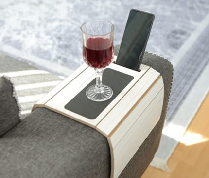 Functional Wooden Sofa Tray | Sofa Arm Table | Adjustable Sofa Arm Tray | Sofa Side Table