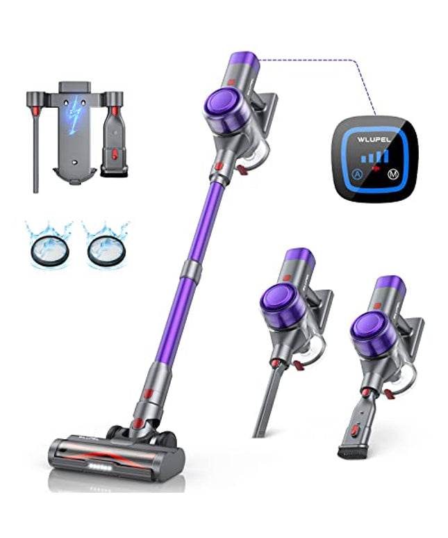Cordless Vacuum Cleaner, 450W 33000pa Stick Vacuum Handheld Vacuum Household Vacuum Cleaner with Auto Mode Docking Station, 55 Mins Runtime for Carpet, Hard Floor, and Pet Hair