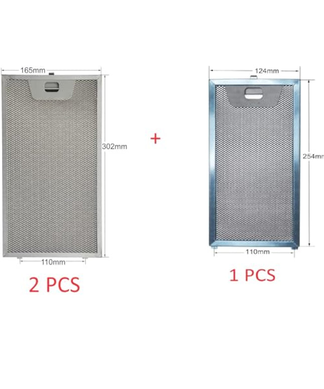 Davlumbaz Filtre Seti  2 Adet 302x165 mm - 1 Adet 255 x 125 mm 00746790-11004960