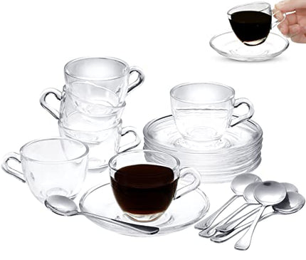 3.4 oz Espresso Cups Small Demitasse Clear Glass Espresso Drinkware Demitasse Cups Espresso