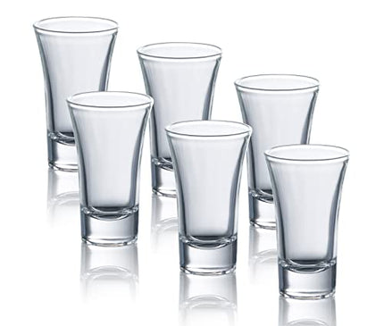 6-Pack Heavy Base Shot Glass Set, 2-Ounce Shot Glasses