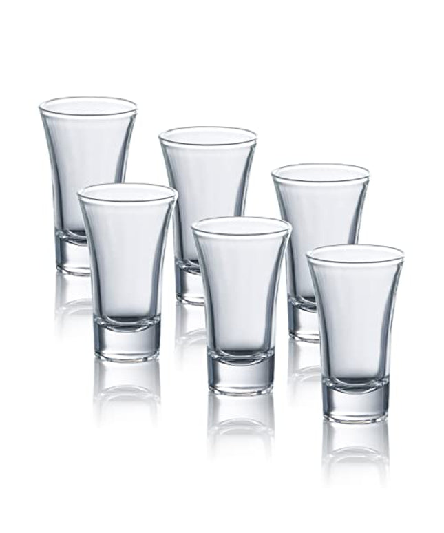 6-Pack Heavy Base Shot Glass Set, 2-Ounce Shot Glasses