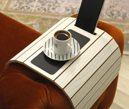 Functional Wooden Sofa Tray | Sofa Arm Table | Adjustable Sofa Arm Tray | Sofa Side Table