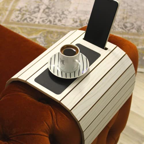 Functional Wooden Sofa Tray | Sofa Arm Table | Adjustable Sofa Arm Tray | Sofa Side Table
