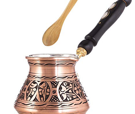 Turkish Coffee Maker 12 Oz Turkish Coffee Pot Briki Greek Arabic 4 persons Cezve Ibrik Brik Stovetop