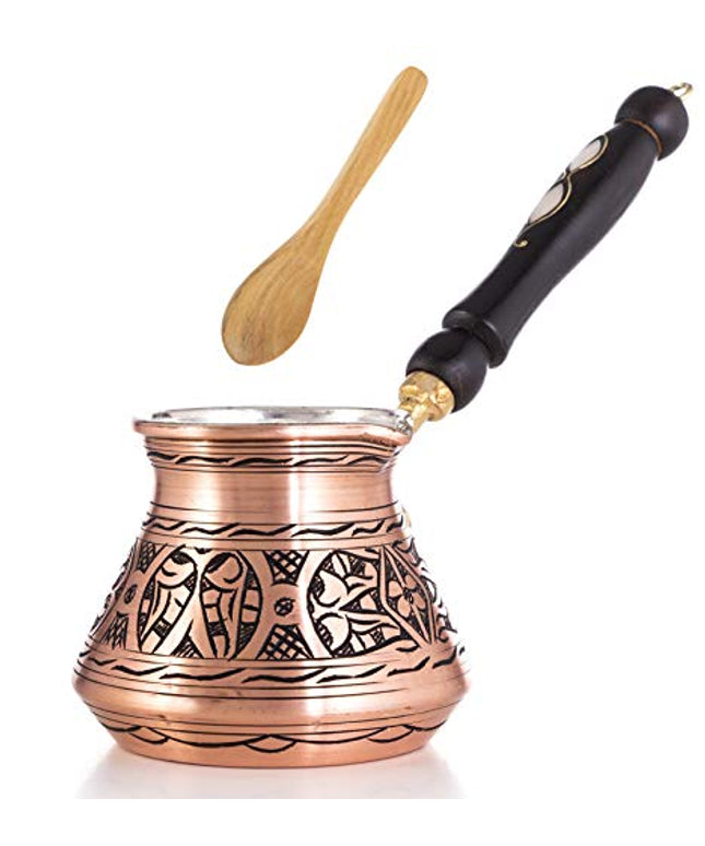 Turkish Coffee Maker 12 Oz Turkish Coffee Pot Briki Greek Arabic 4 persons Cezve Ibrik Brik Stovetop