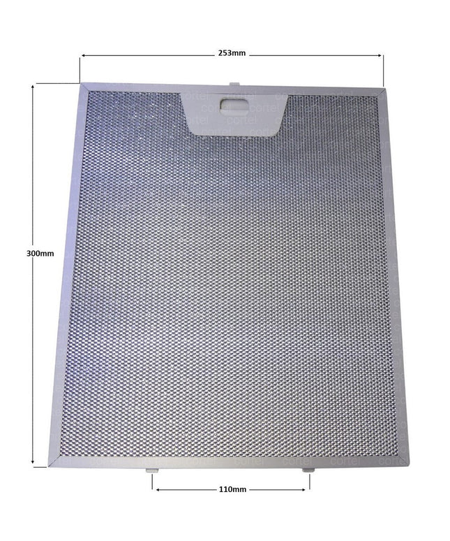 11013941 - Cooker Hood Metal Grease Filter - 300x253 mm For Balay, Bosch, Siemens