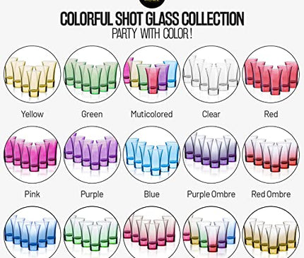6-Pack Heavy Base Shot Glass Set, 2-Ounce Shot Glasses