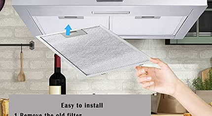 2 adet 320 x 260 mm Üniversal Davlumbaz Yağ Filtresi (Ocak Davlumbazı için) x 2 adet Mutfak Aspiratör Teli