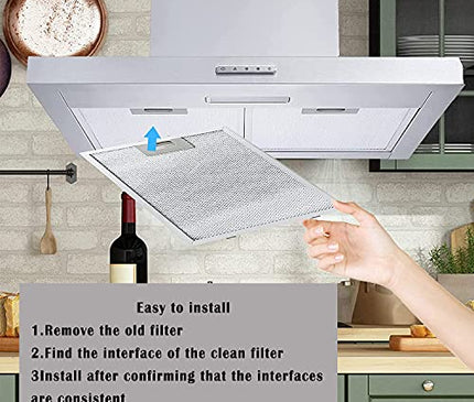 2 adet 320 x 260 mm Üniversal Davlumbaz Yağ Filtresi (Ocak Davlumbazı için) x 2 adet Mutfak Aspiratör Teli