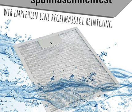 Filtro de grasa metálico para campana extractora, 318 x 258 mm, filtro de grasa con rejilla metálica para campana extractora (2 unidades)