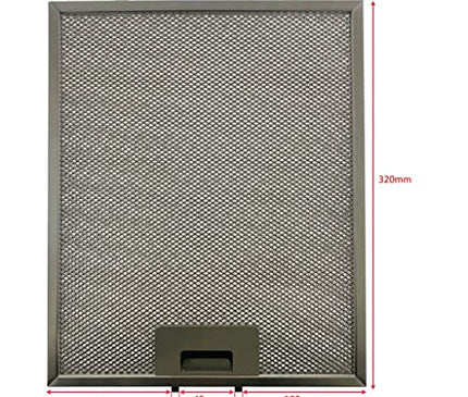 Filtro de grasa para campana de cocina (metal, 320 x 260 mm)