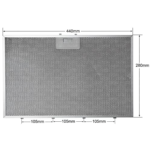 9198810134 Dunstabzugshaubenfilter 440x280 mm Dunstabzugshaube Fettfilter Küchenabzieher Aluminiumsauger 44x28 cm 81455031