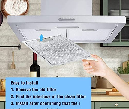 Extractor hood accessories 4055081220 Extractor hood filter, 253 x 300 mm, grease filter for kitchen extractor hood, aluminum 30 x 25.3 for Electrolux AEG