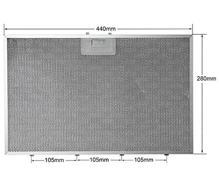 9198810134 Range Hood Filter 440x280 mm 81455031