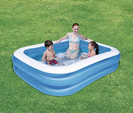Надувной бассейн Bestway 12819 211x132x46 см, 400 л, семейный, с широкими бортами