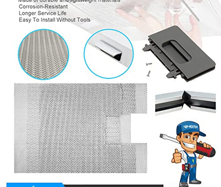 Сменный фильтр для вытяжки W10169961A, подходит для Whirlpool, Ikea, Kitchen Aid, Jenn Air, 3-слойный алюминиевый сетчатый фильтр для вытяжки 10,5x12 дюймов, алюминиевые жироулавливающие фильтры для вытяжки HR Huare Technology, 2 шт.