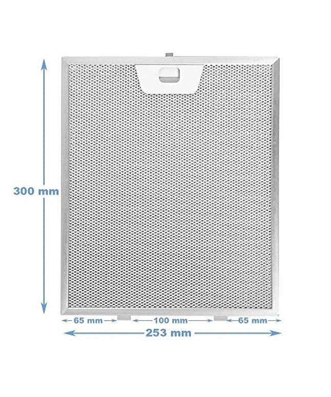 Accesorios para campana extractora 4055081220 Filtro para campana extractora, 253 x 300 mm, filtro de grasa para campana extractora de cocina, aluminio 30 x 25,3 para Electrolux AEG