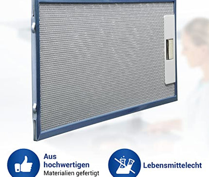 Set 2x Fettfilter Dunstabzugshaube Ersatz für AEG Filter 405534414/9 - AEG Dunstabzugshaube Filter Metall 512x160mm für AEG Dunstabzugshaube