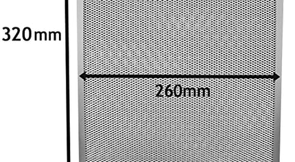 Металлический жироулавливающий фильтр вытяжки (серебристый, 320 x 260 мм, 2 шт. в упаковке)
