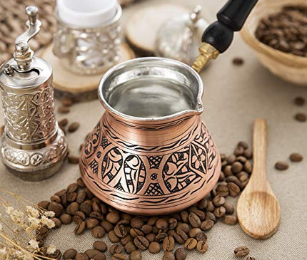 Turkish Coffee Maker 12 Oz Turkish Coffee Pot Briki Greek Arabic 4 persons Cezve Ibrik Brik Stovetop