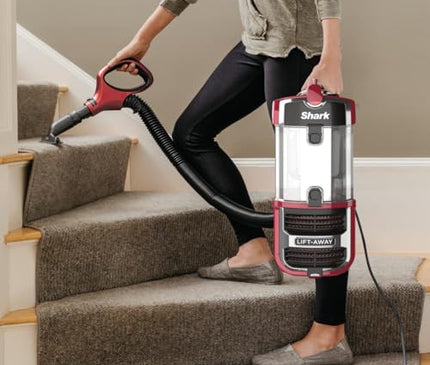 Shark ZU561 Navigator Lift-Away Speed Self Cleaning Brushroll Lightweight Upright Vacuum with HEPA Filter, Red Peony