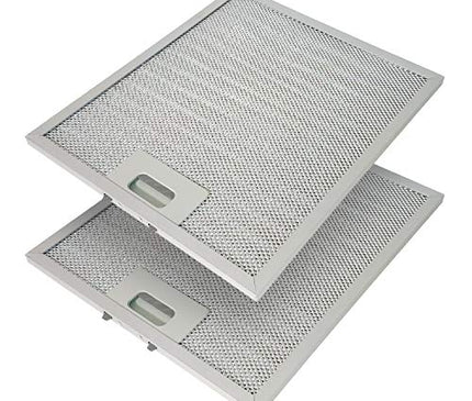 Filtro de grasa metálico para campana extractora, 318 x 258 mm, filtro de grasa con rejilla metálica para campana extractora (2 unidades)