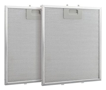 W10169961A Range Hood Filter Replacement Compatible with Whirlpool, Jenn Air, Ikea, Kitchen Aid, 10-1/2 x 12 x 3/8 Inch, 3-Layer Aluminum Mesh Stove Vent Grease Filters, 2 Pack