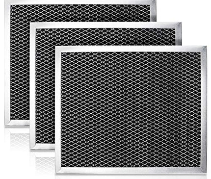 97007696 Charcoal Odour Filter for Range vent hood (8 3/4" X 10 1/2" X 3/8")-3 Pack