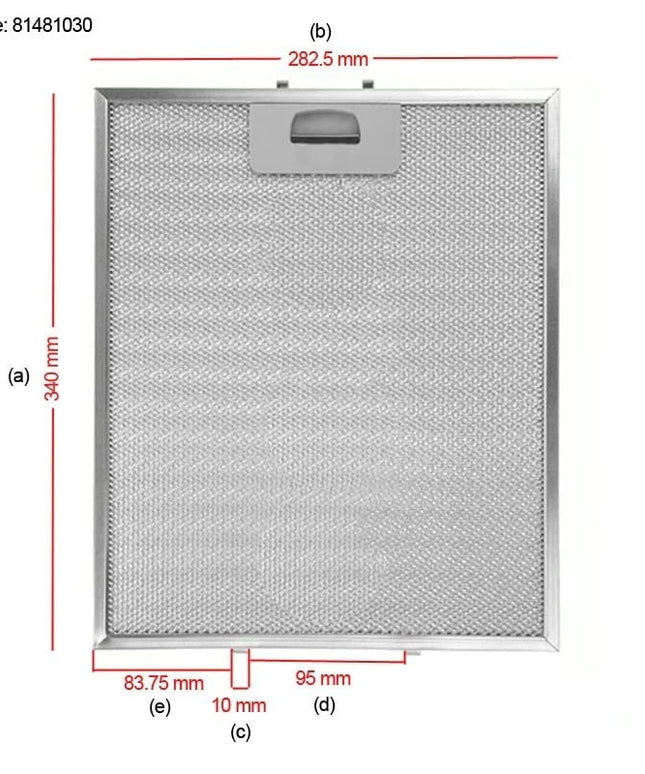 81481030 TEKA Dunstabzugshaubenfilter 340x282mm DY90, DP90, DH90 