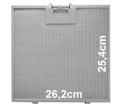 V47006100 Сетка Фильтр для вытяжки 262 х 253 мм Запчасти Beko, Esty, Finlux, Vestel, Hotpoint