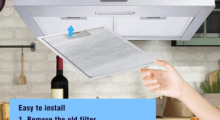 480122102169 - Filtro de grasa metálico para campana extractora 320 x 258 mm,