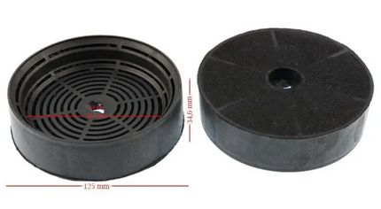 125x34,6 mm Karbon Davlumbaz Filtresi ECFB03 902979880 – AEG Electrolux Zanussi Faber Uyumlu 2’li Set