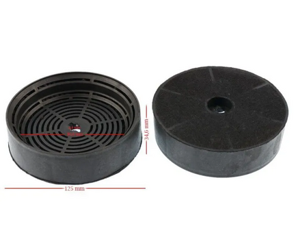125x34,6 mm Karbon Davlumbaz Filtresi ECFB03 902979880 – AEG Electrolux Zanussi Faber Uyumlu 2’li Set