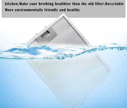 Cooker Hood Metal Grease Filter for Many Leading Brand of Cooker Hood/Extractor Fan Vent - 320 x 260mm - Pack of 2 - Silver