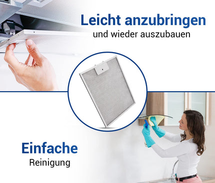 Dunstabzugshaube Filter Metall 310x250mm SET 3x Ersatz für Metallfettfilter Bosch 00353110 & Dunstabzug Filter / Metallfilter für Dunstabzugshaube Bosch / Filter Abzugshaube Constructa