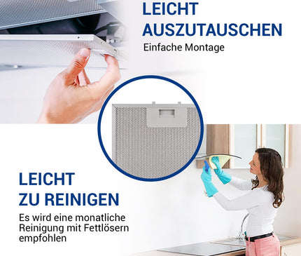 Dunstabzugshaube Filter Metall 320x220mm Ersatz für Bosch 00362380 Fett Filter