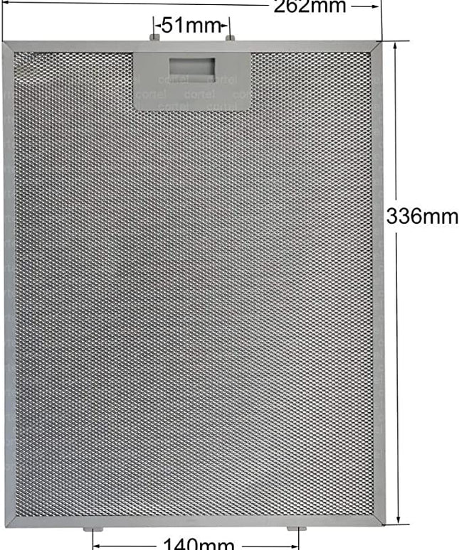9189204750 Haubenfilter 262 x 335 mm Metall-Fettfilter für Dunstabzugshauben - 2 pcs
