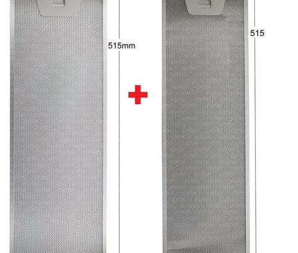 00660222 00660223 - Juego de filtros para campana extractora (515 x 166 + 515 x 186 mm)