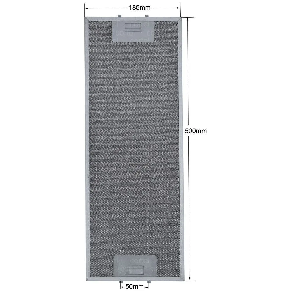 Beko 129721003 совместимая вытяжка металлический жировой фильтр 183x500 - 185x500 мм запасная часть аспиратора