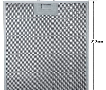 50288851004 Davlumbaz Yağ Filtresi 310x285 mm Alüminyum Aspiratör Filtresi AEG Electrolux Faure Juno Uyumlu